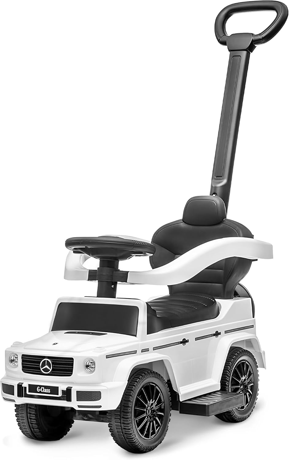 3-in-1 Mercedes G-Wagon Toddler Push Car with Parent Handle, Music & Horn Sounds