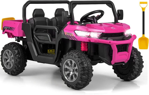 12V 2-Seater Kids Electric Ride-On UTV with Parent Remote, Dump Bed, Music & Rocking Function