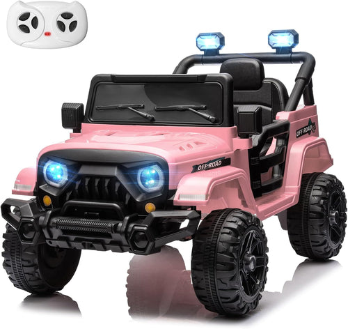 12V Kids Electric Ride-On Truck with Parent Remote, Dual Motors, Bluetooth Music & LED Lights