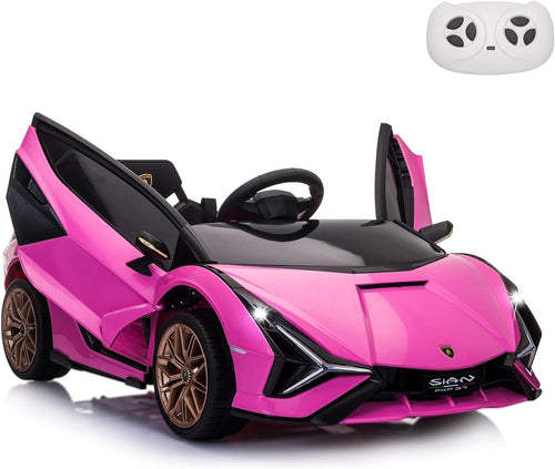 12V Licensed Lamborghini SIAN Kids Electric Ride-On Car with Parent Remote, LED Lights & Safety Belt