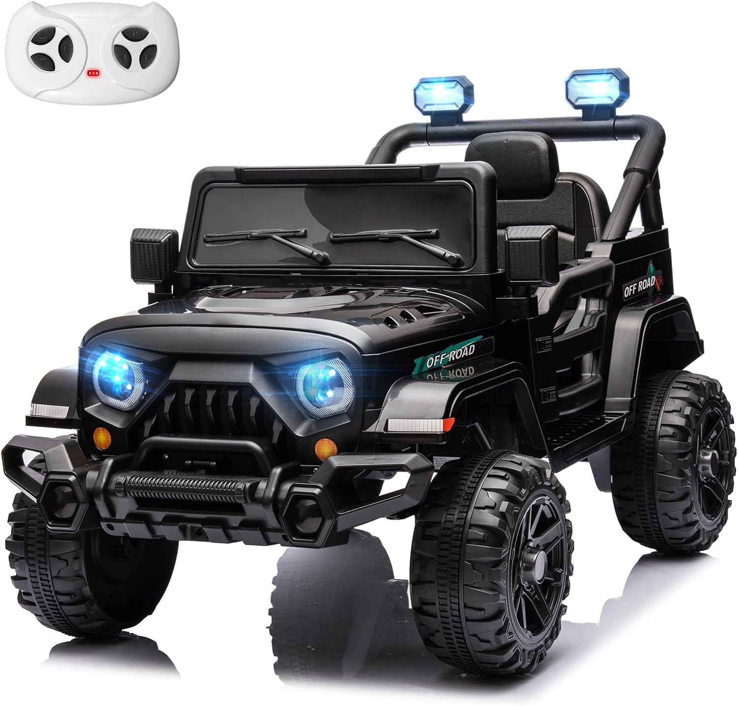 12V Kids Electric Ride-On Truck with Parent Remote, Dual Motors, Bluetooth Music & LED Lights