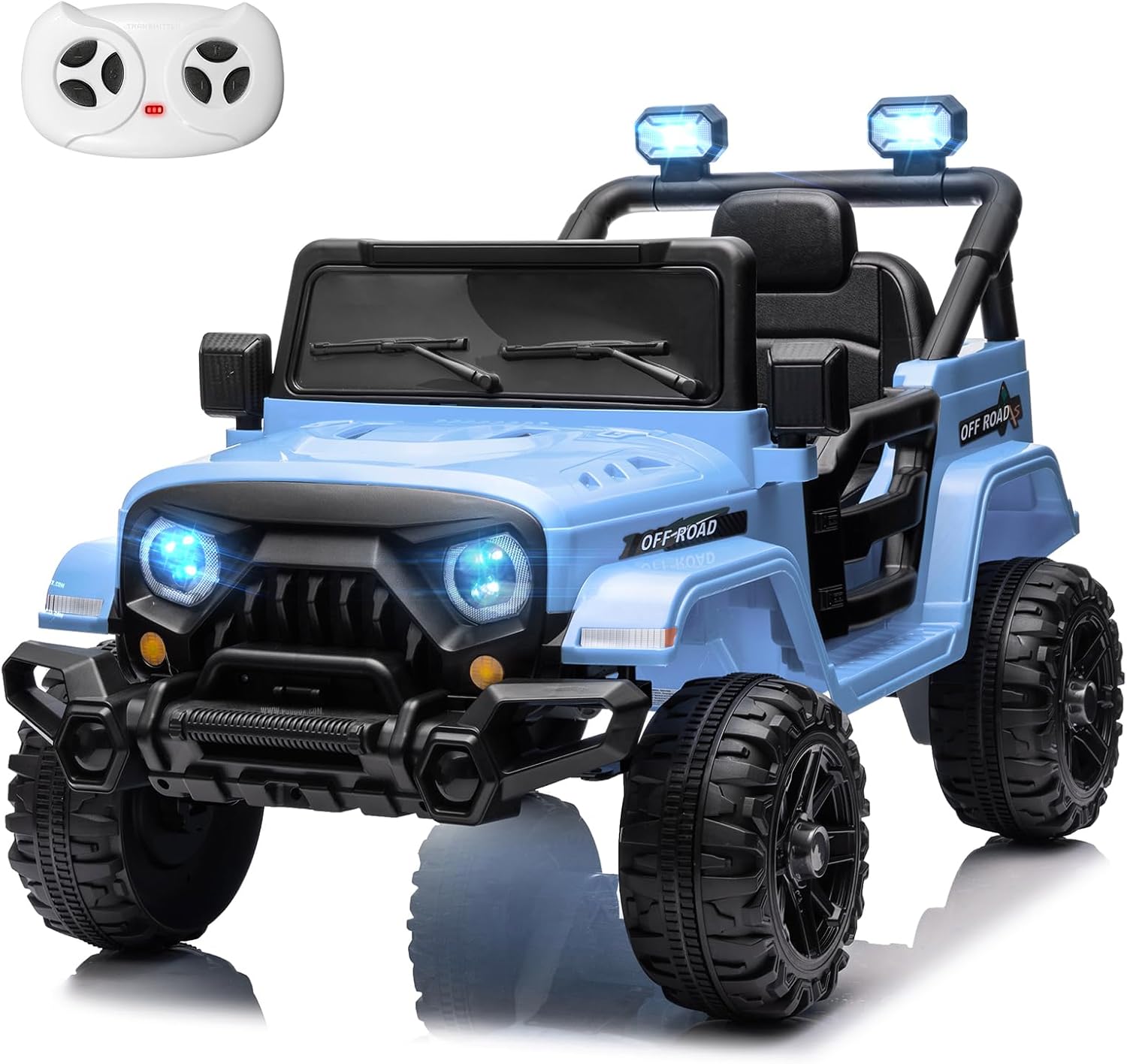 12V Kids Electric Ride-On Truck with Parent Remote, Dual Motors, Bluetooth Music & LED Lights